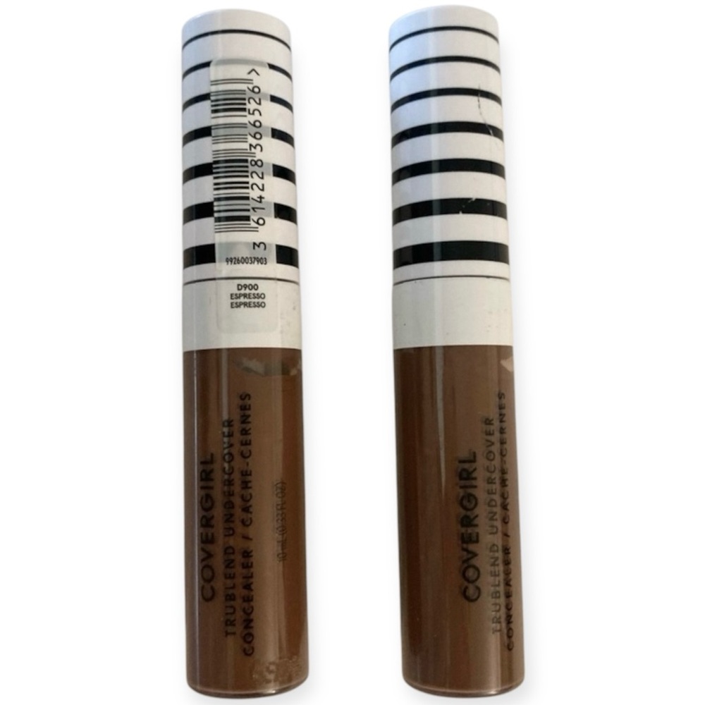 Lot 2 Covergirl TruBlend Undercover Concealer D900 Espresso Full Coverage Matte